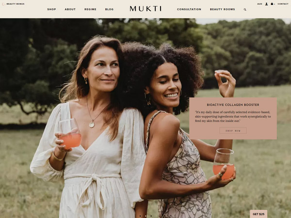 Mukti Organics - Content management system  · E-commerce  · Membership  · Blog  · Custom functions  · Highly bespoke  · Mobile responsive
