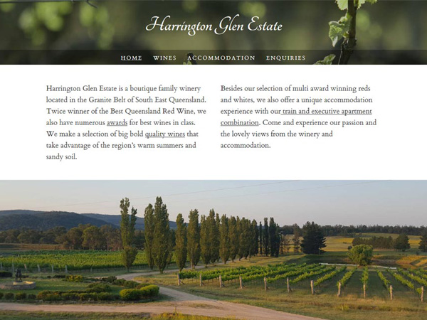 Harrington Glen Estate - Design  · Content management system  · Gallery  · Mobile responsive  · Nimbo website builder